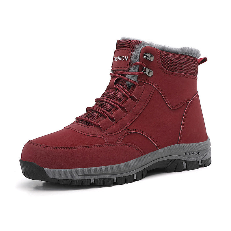 Wildking Herren High-Top Gefütterte Wasserdichte Schneestiefel mit Fleece-Futter C4245