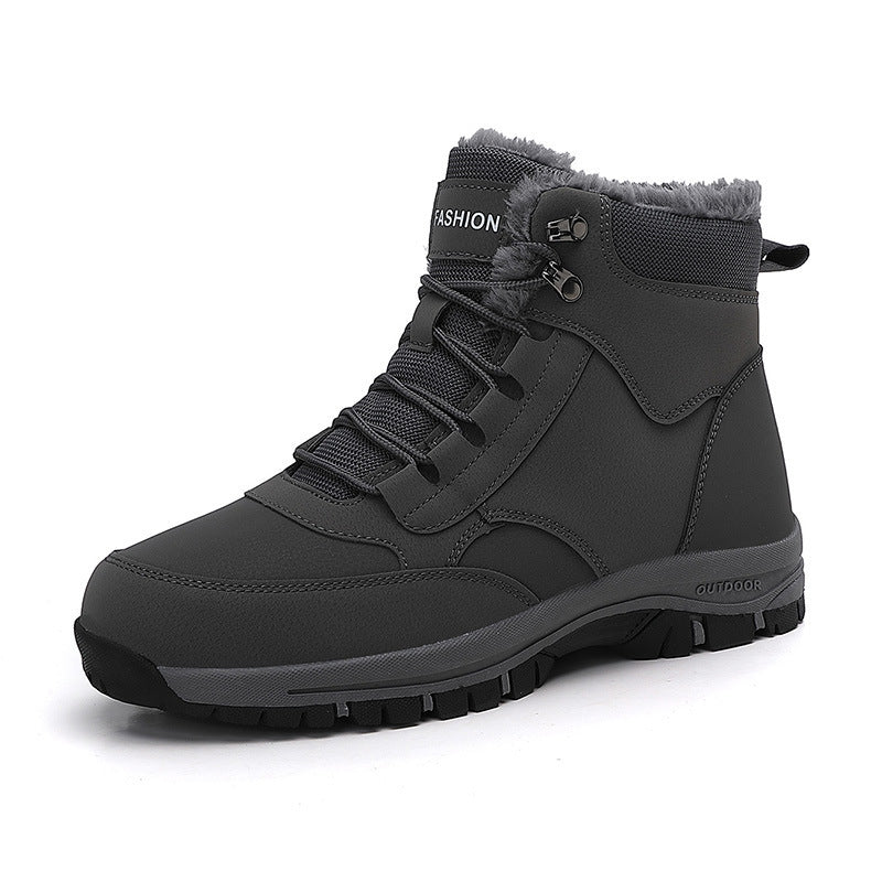 Wildking Herren High-Top Gefütterte Wasserdichte Schneestiefel mit Fleece-Futter C4245