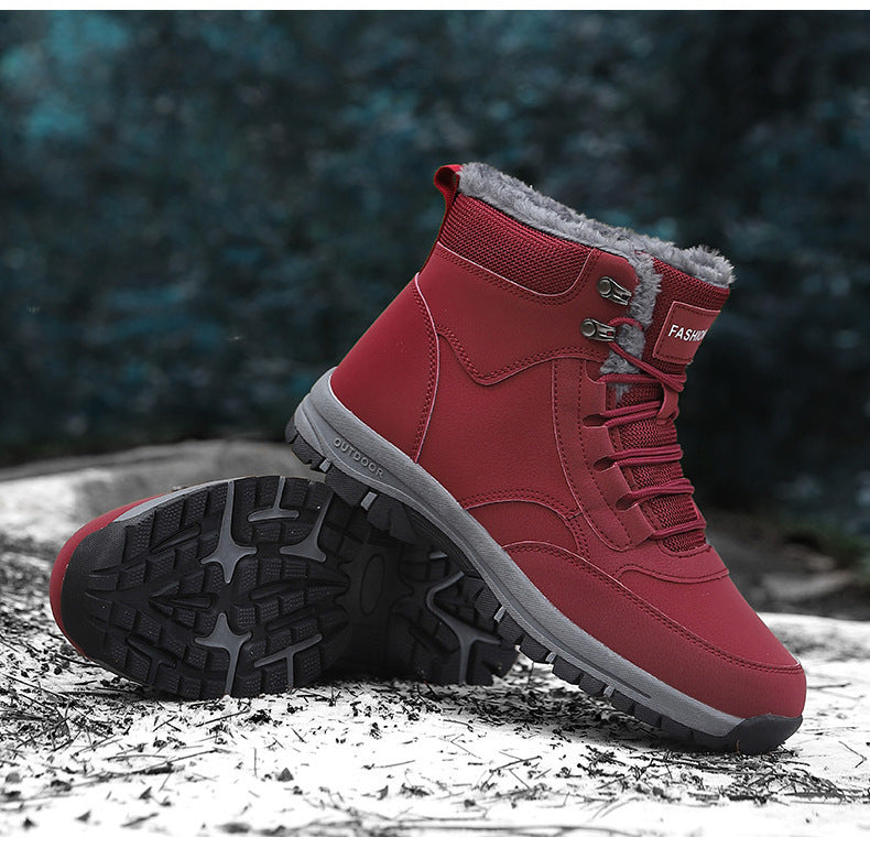 Wildking Herren High-Top Gefütterte Wasserdichte Schneestiefel mit Fleece-Futter C4245