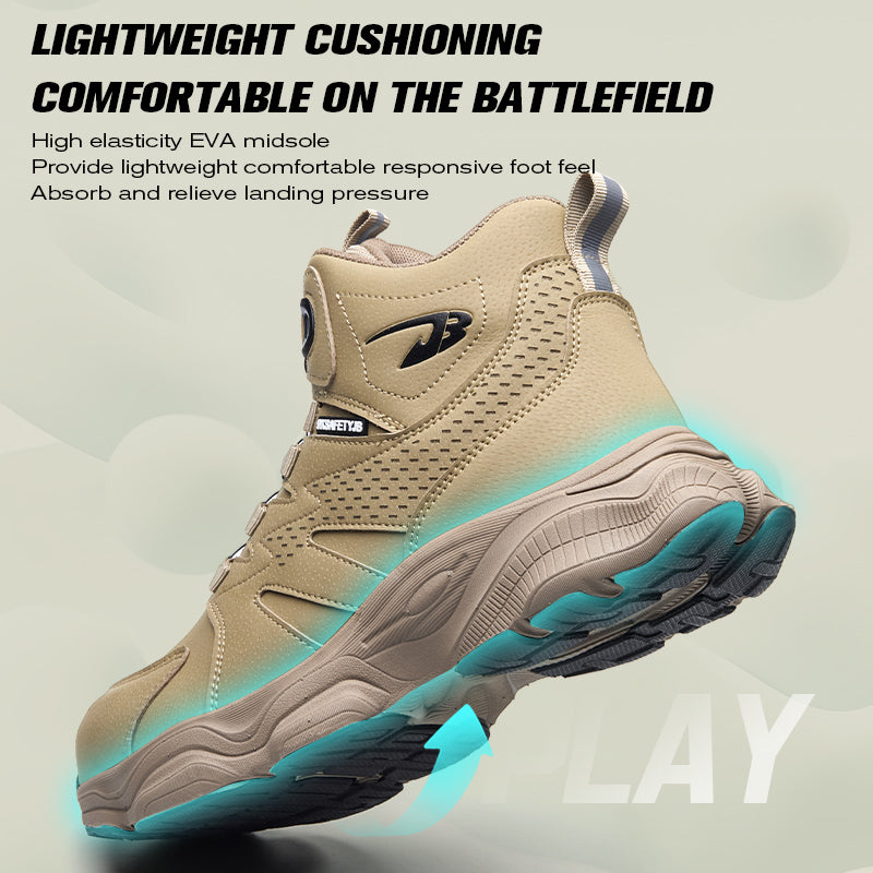 Wildking Herren Sicherheitsstiefel mit Drehverschluss – Stahlkappe & Durchtrittschutz R052
