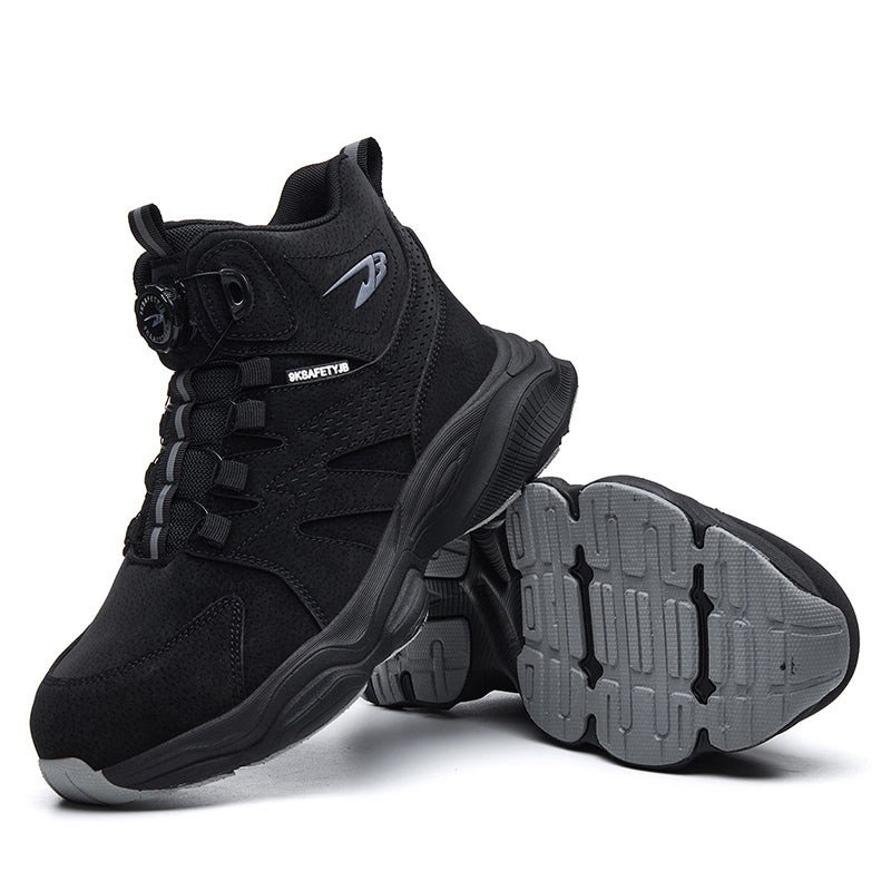 Wildking Herren Sicherheitsstiefel mit Drehverschluss – Stahlkappe & Durchtrittschutz R052
