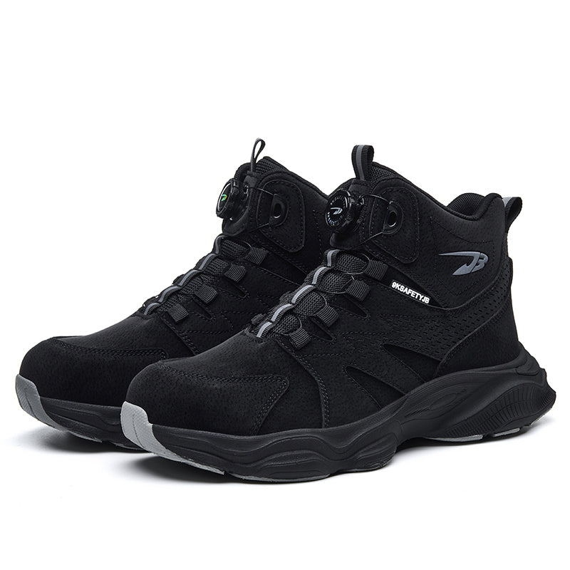 Wildking Herren Sicherheitsstiefel mit Drehverschluss – Stahlkappe & Durchtrittschutz R052