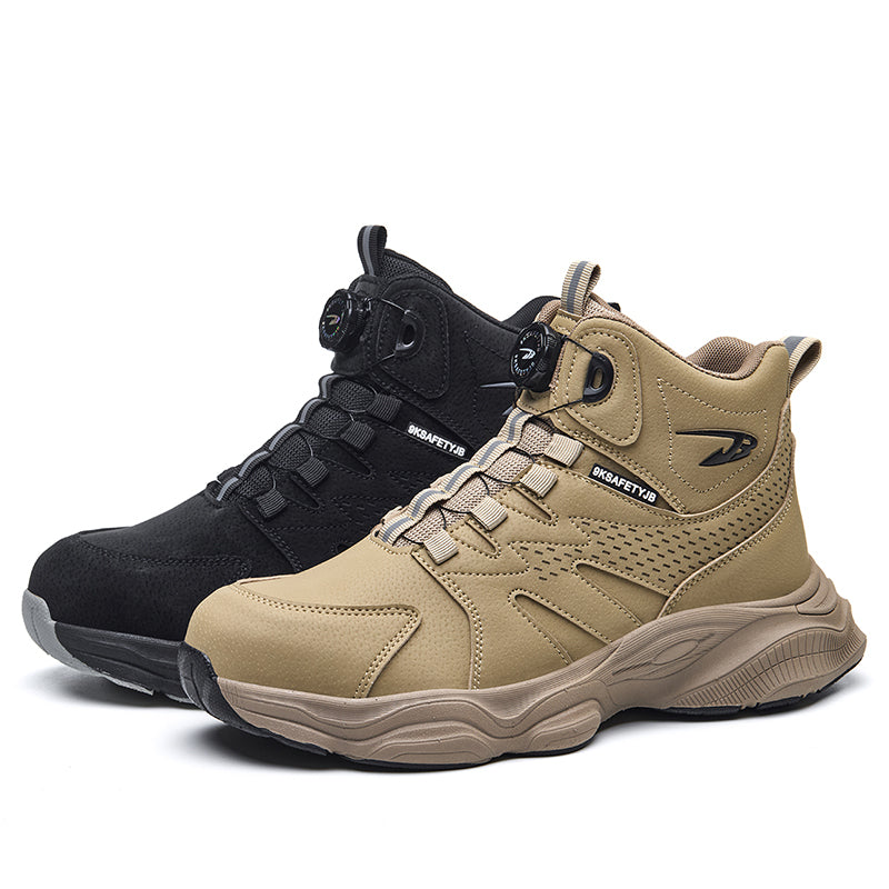 Wildking Herren Sicherheitsstiefel mit Drehverschluss – Stahlkappe & Durchtrittschutz R052