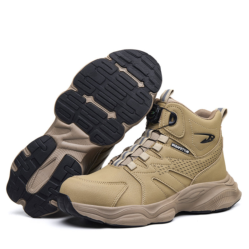 Wildking Herren Sicherheitsstiefel mit Drehverschluss – Stahlkappe & Durchtrittschutz R052