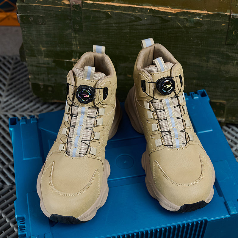 Wildking Herren Sicherheitsstiefel mit Drehverschluss – Stahlkappe & Durchtrittschutz R052