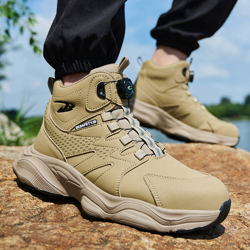Wildking Herren Sicherheitsstiefel mit Drehverschluss – Stahlkappe & Durchtrittschutz R052