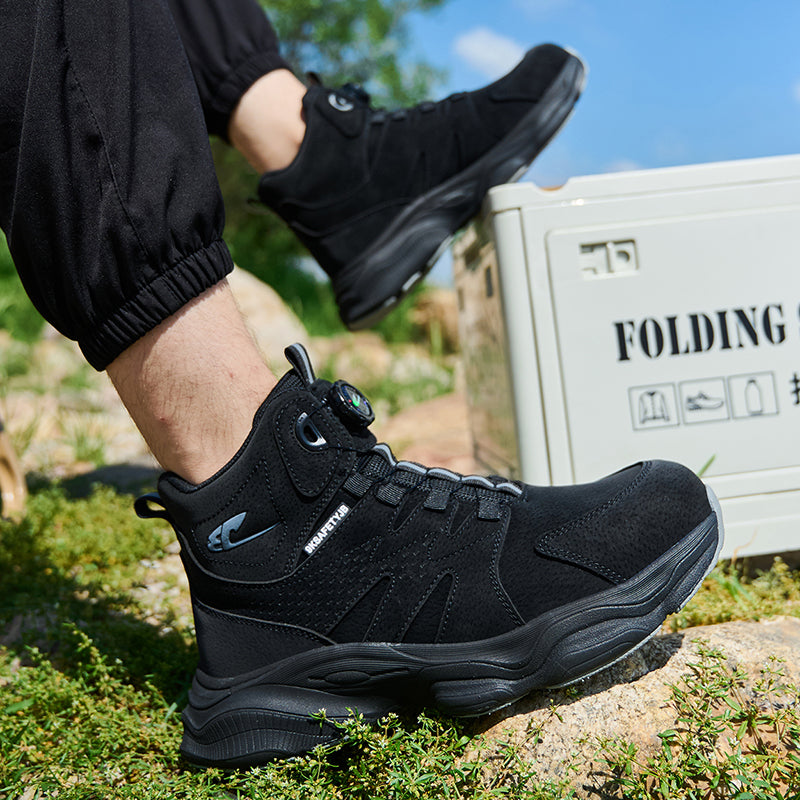 Wildking Herren Sicherheitsstiefel mit Drehverschluss – Stahlkappe & Durchtrittschutz R052