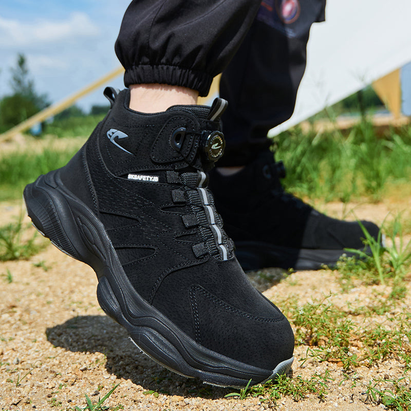 Wildking Herren Sicherheitsstiefel mit Drehverschluss – Stahlkappe & Durchtrittschutz R052