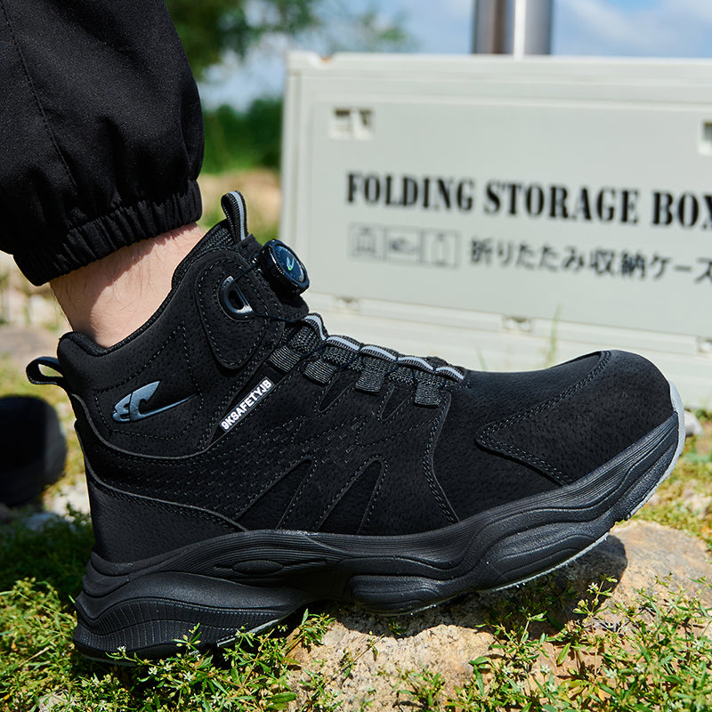 Wildking Herren Sicherheitsstiefel mit Drehverschluss – Stahlkappe & Durchtrittschutz R052