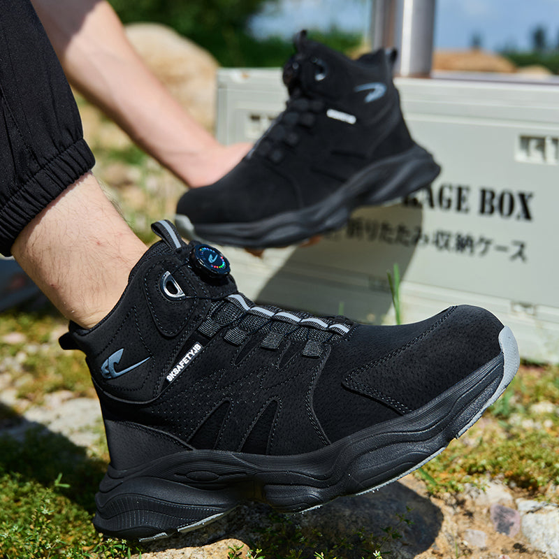 Wildking Herren Sicherheitsstiefel mit Drehverschluss – Stahlkappe & Durchtrittschutz R052