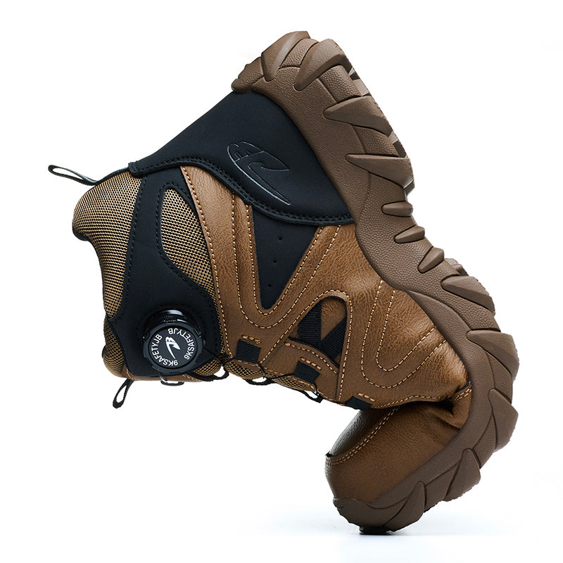 Wildking Herren Sicherheitsstiefel High Top mit Drehverschluss – Stahlkappe & Durchtrittschutz R055