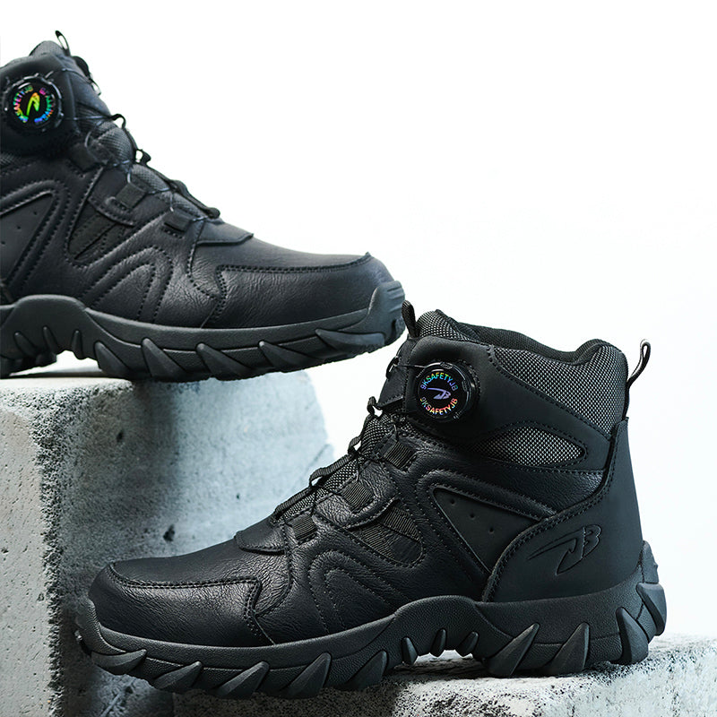 Wildking Herren Sicherheitsstiefel High Top mit Drehverschluss – Stahlkappe & Durchtrittschutz R055