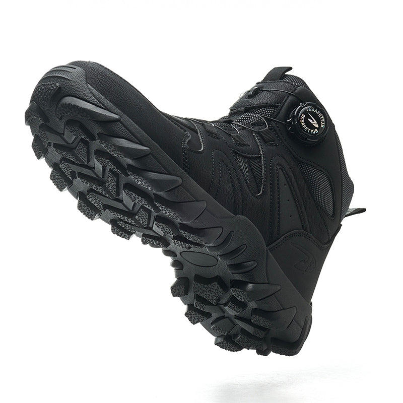 Wildking Herren Sicherheitsstiefel High Top mit Drehverschluss – Stahlkappe & Durchtrittschutz R055