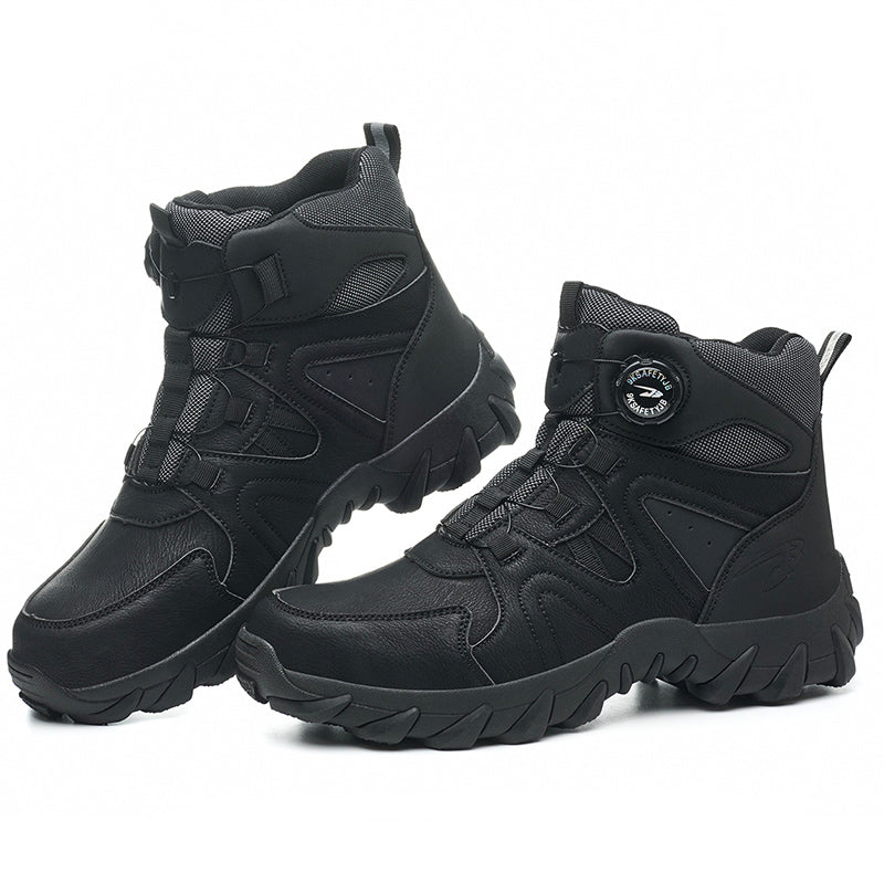 Wildking Herren Sicherheitsstiefel High Top mit Drehverschluss – Stahlkappe & Durchtrittschutz R055