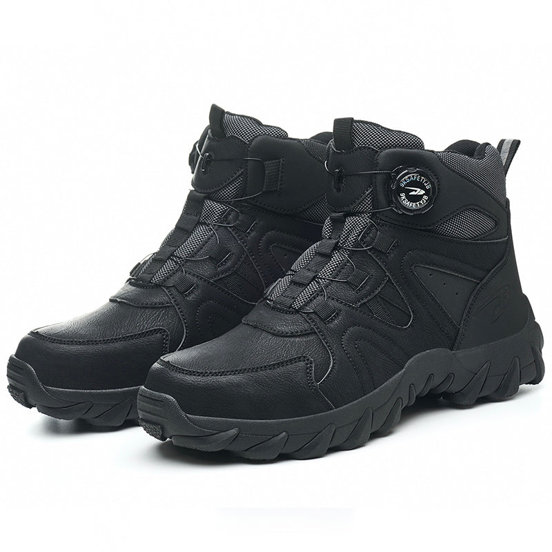 Wildking Herren Sicherheitsstiefel High Top mit Drehverschluss – Stahlkappe & Durchtrittschutz R055