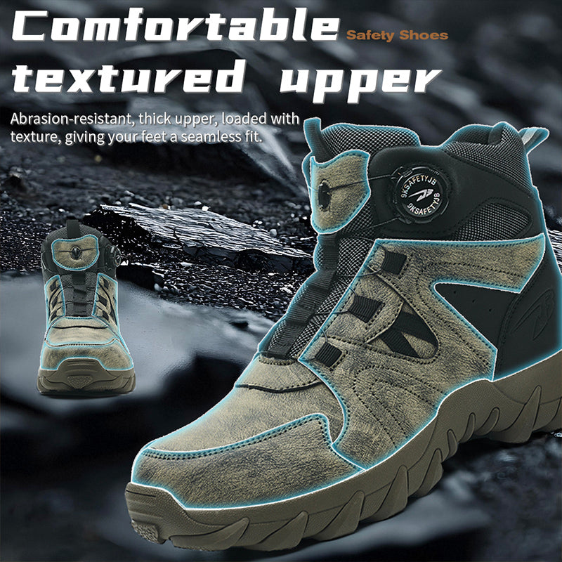 Wildking Herren Sicherheitsstiefel High Top mit Drehverschluss – Stahlkappe & Durchtrittschutz R055