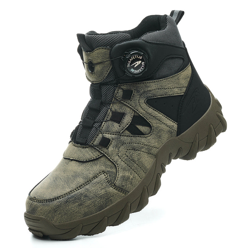 Wildking Herren Sicherheitsstiefel High Top mit Drehverschluss – Stahlkappe & Durchtrittschutz R055