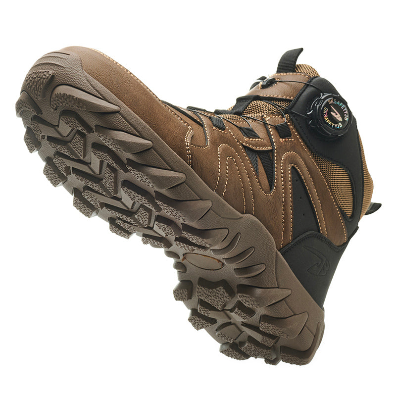 Wildking Herren Sicherheitsstiefel High Top mit Drehverschluss – Stahlkappe & Durchtrittschutz R055