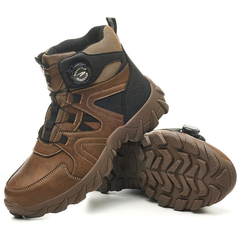 Wildking Herren Sicherheitsstiefel High Top mit Drehverschluss – Stahlkappe & Durchtrittschutz R055