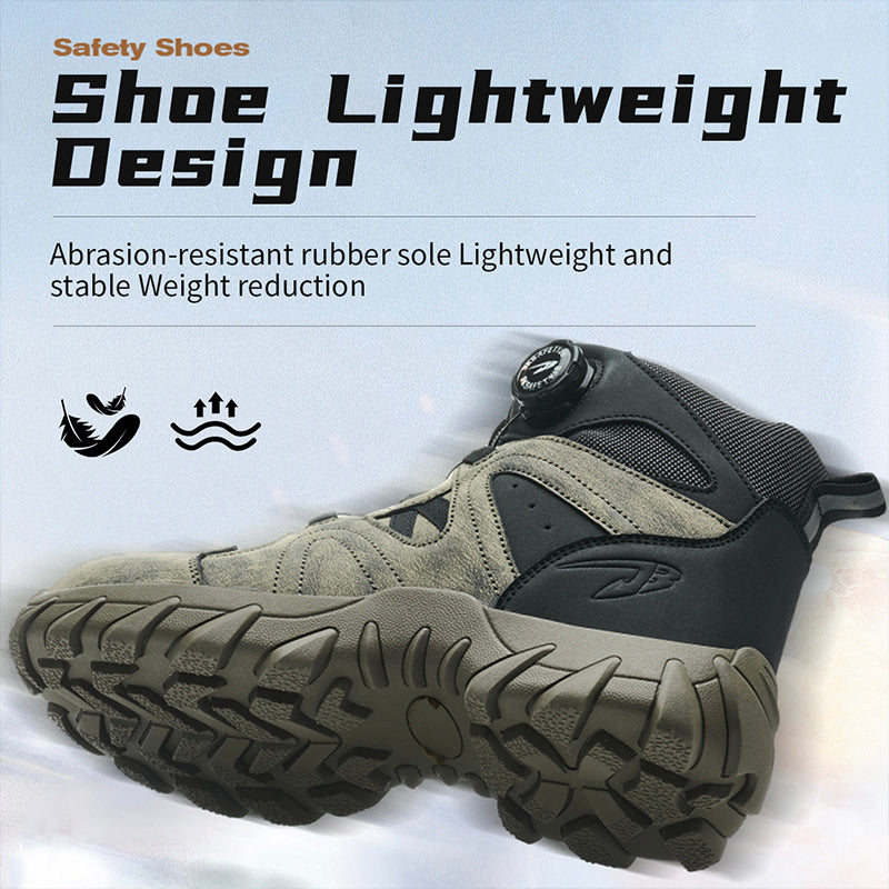 Wildking Herren Sicherheitsstiefel High Top mit Drehverschluss – Stahlkappe & Durchtrittschutz R055