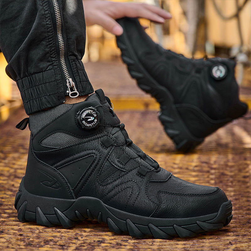 Wildking Herren Sicherheitsstiefel High Top mit Drehverschluss – Stahlkappe & Durchtrittschutz R055