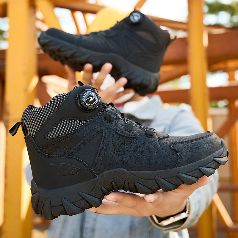 Wildking Herren Sicherheitsstiefel High Top mit Drehverschluss – Stahlkappe & Durchtrittschutz R055