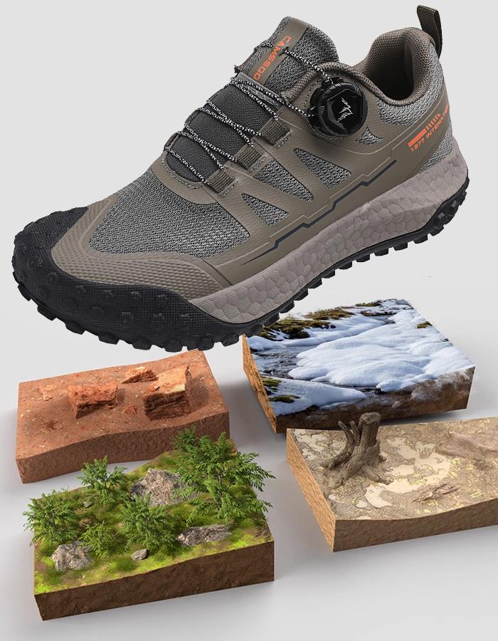 Wildking Herren Sneakers mit Drehverschluss und Elastik-Band D3014