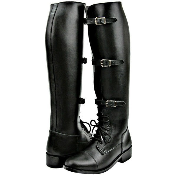 Wildking Herren Biker Boots B3011 – Schnürstiefel mit runder Spitze & Blockabsatz