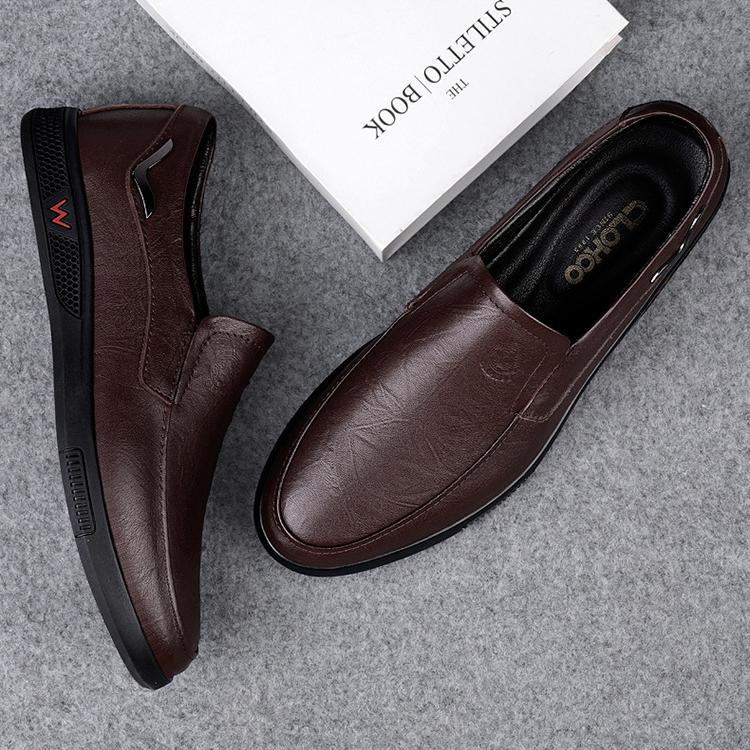 Wildking Herren Leder Business Casual Slip-On Loafers 7.0