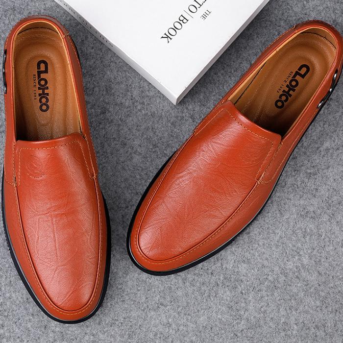Wildking Herren Leder Business Casual Slip-On Loafers 7.0