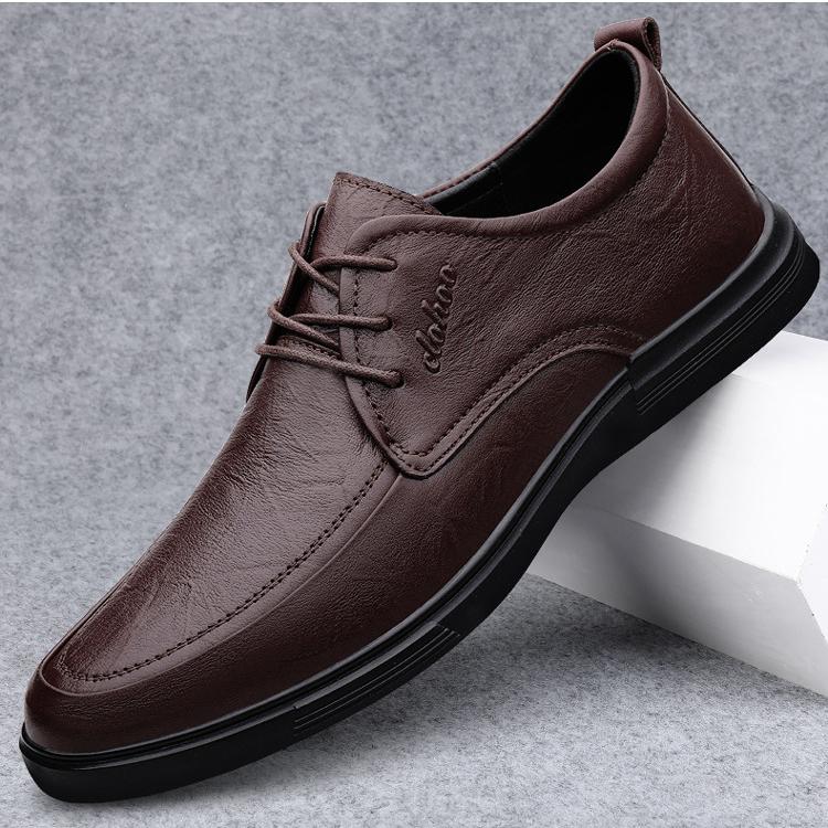 Wildking Herren Leder Business Casual Slip-On Oxford Shoes 7.5