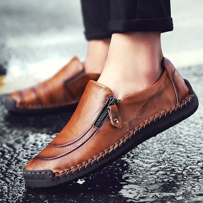 WildKing Herren Leder Loafers B4068 – Rutschfest & Komfortabel
