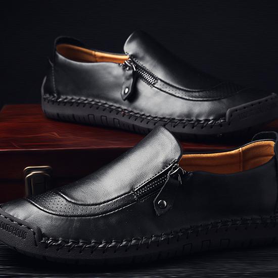 WildKing Herren Leder Loafers B4068 – Rutschfest & Komfortabel