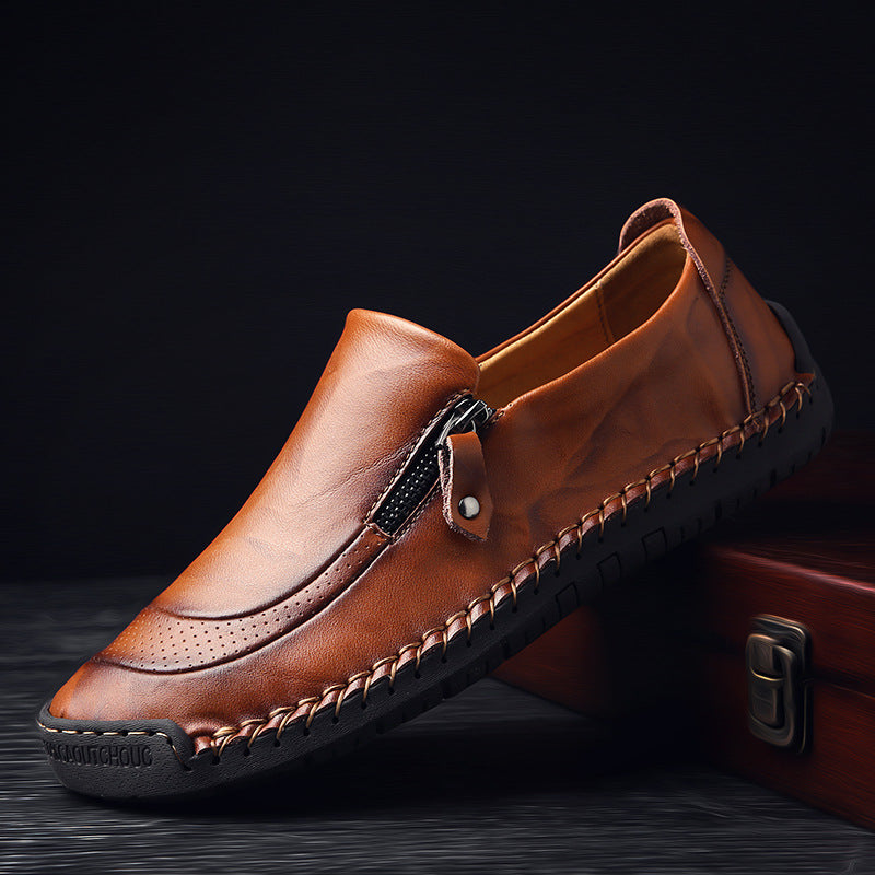 WildKing Herren Leder Loafers B4068 – Rutschfest & Komfortabel
