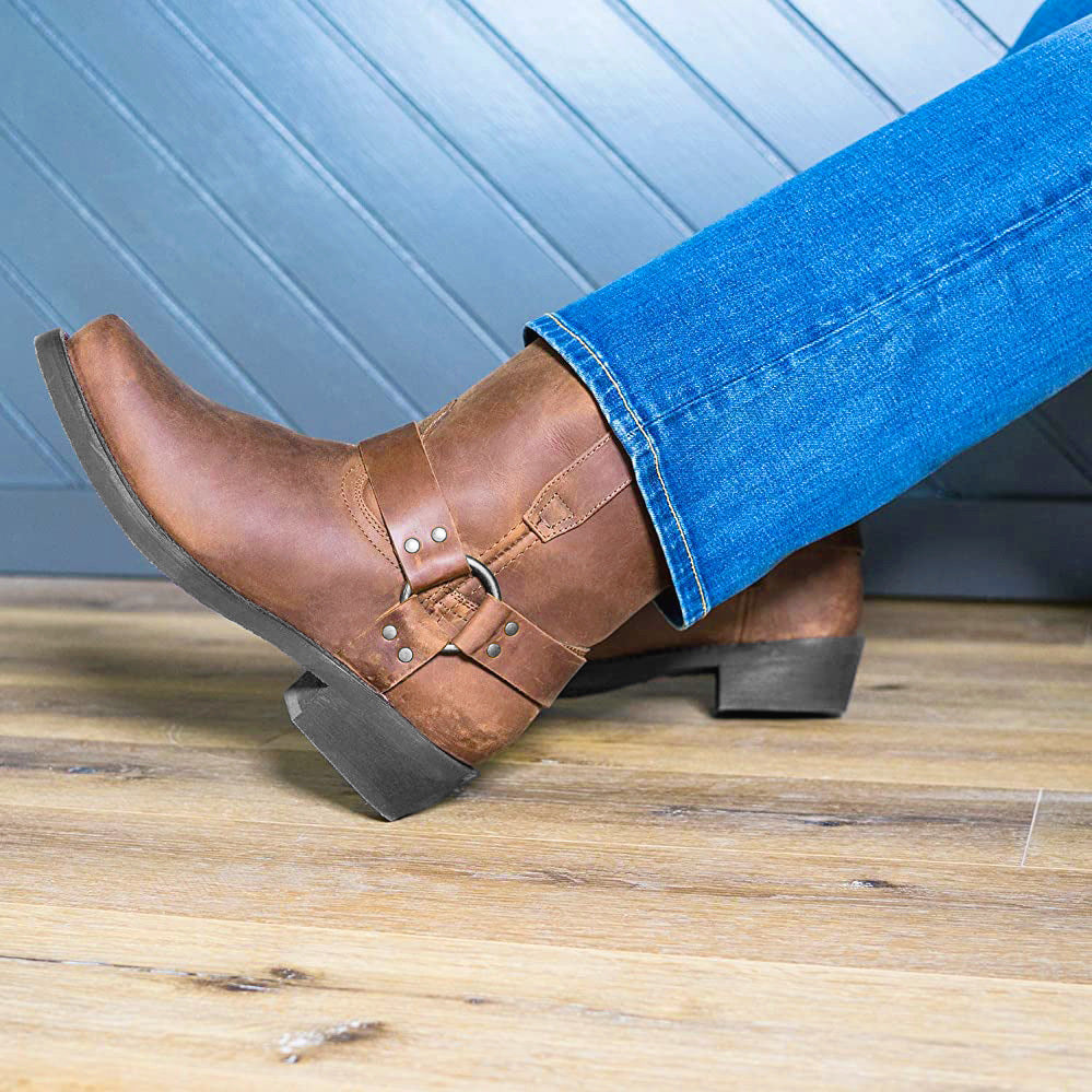 Wildking Herren Leder Cowboy Boots 1034