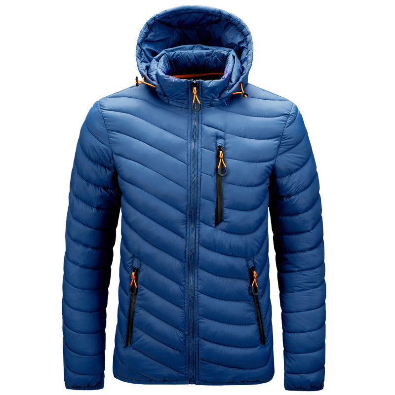 WildKing Herren Leichte Daunenjacke mit Kapuze Q3010
