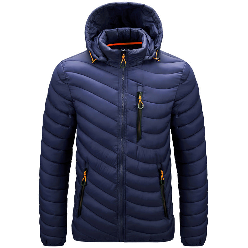 WildKing Herren Leichte Daunenjacke mit Kapuze Q3010