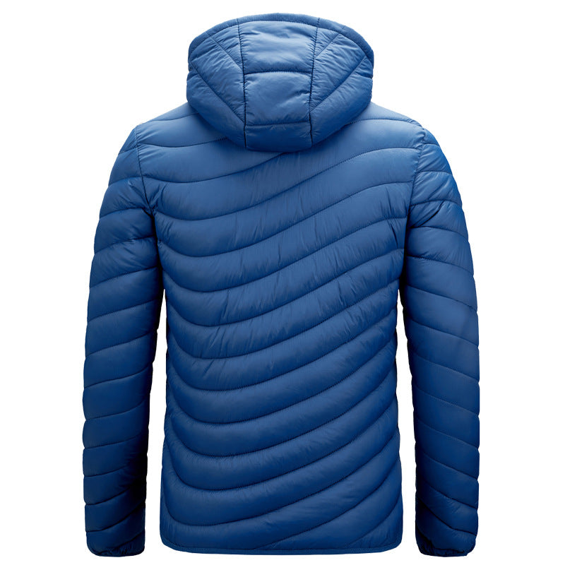 WildKing Herren Leichte Daunenjacke mit Kapuze Q3010