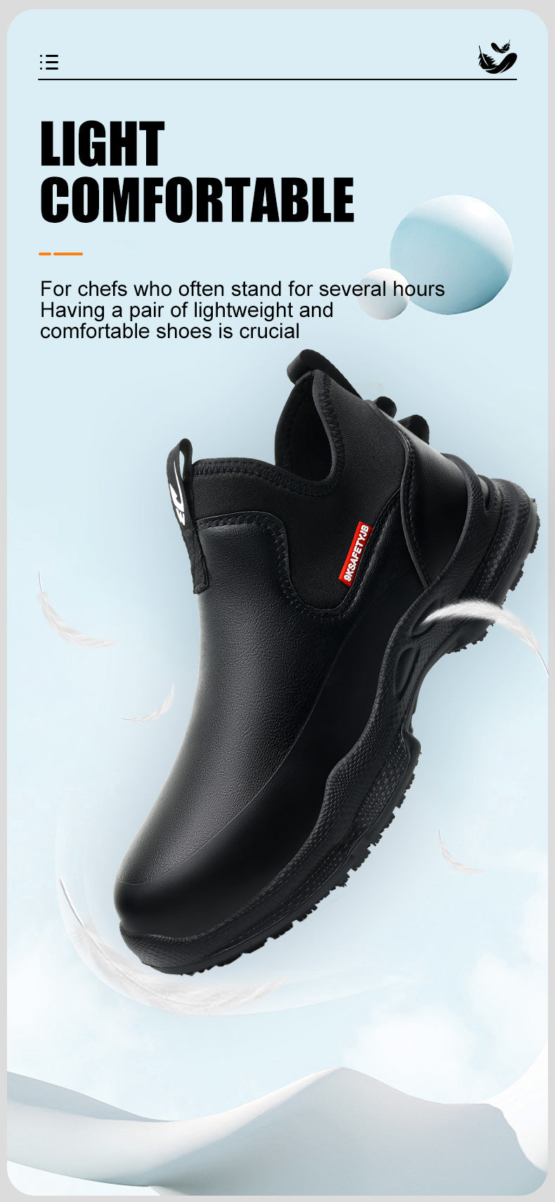 Wildking Herren Kochschuhe – Leichte rutschfeste Arbeitsschuhe für Küche & Gastronomie R053
