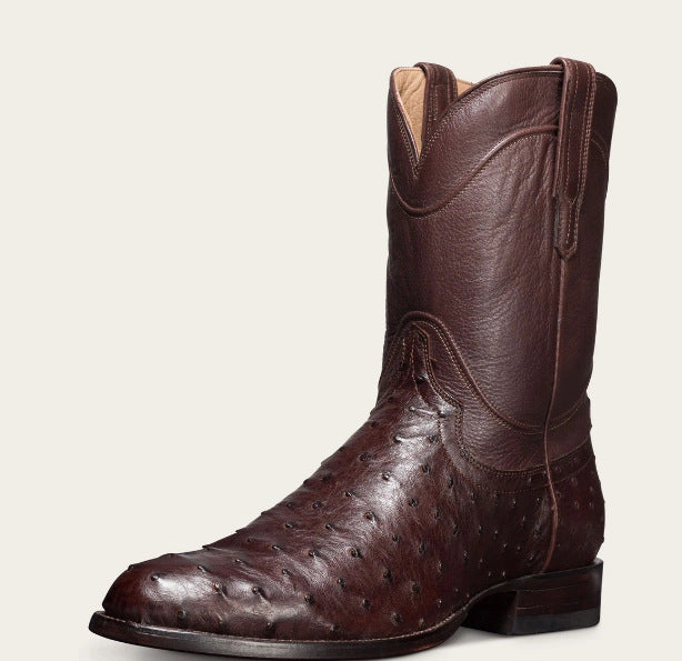 Wildking Herren High-Top Straußenleder-Optik Stiefel 4090 – Spitz zulaufend