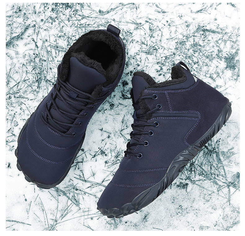Wildking Herren Mid-Top Gefütterte Rutschfeste Barfuß-Schneestiefel K03