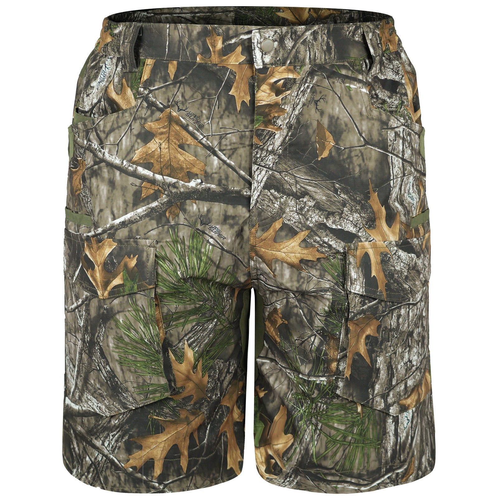 Wildking Herren Schnelltrocknende, Atmungsaktive Camouflage Jagdshorts
