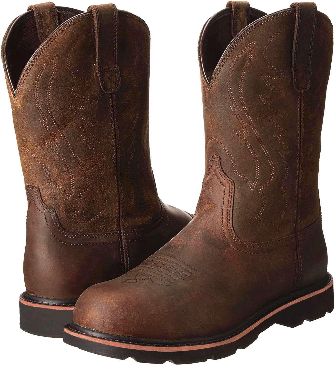 Wildking Herren Retro Cowboy Boots 6091 – Besticktes Baum-Motiv