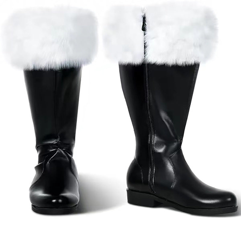 Wildking Herren Santa Claus Stiefel mit weißem Plüsch – Modell 1001