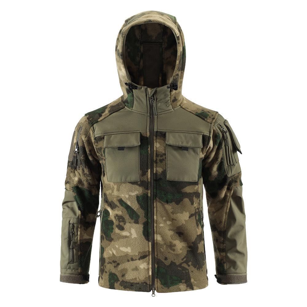 WildKing Herren Thermo-Fleecejacke mit Stauraum – Camouflage, Warm und Atmungsaktiv Q4537