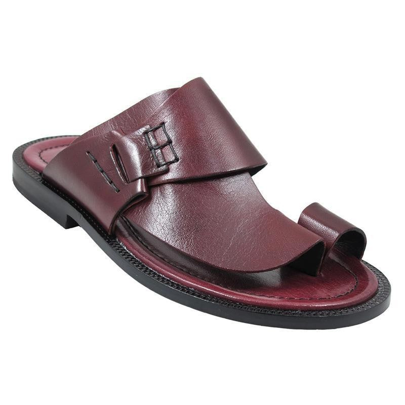 Wildking Herren Vintage Leder Flip-Flops