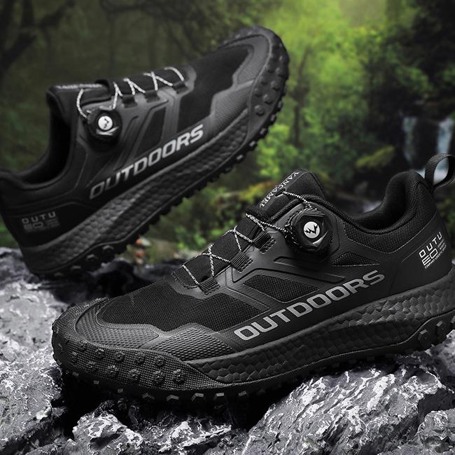 Wildking Herren Wasserdichte Wanderschuhe mit Automatik-Schnalle – Mid-Cut Modell A5001