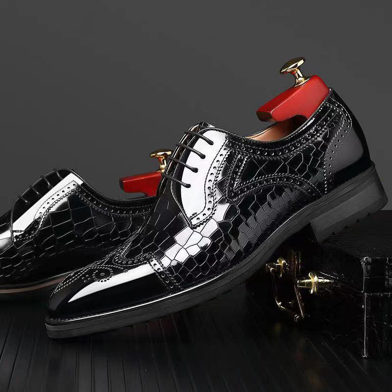 WildKing Herren Brogue Schuhe 3001 – Wingtip & Weiche Sohle