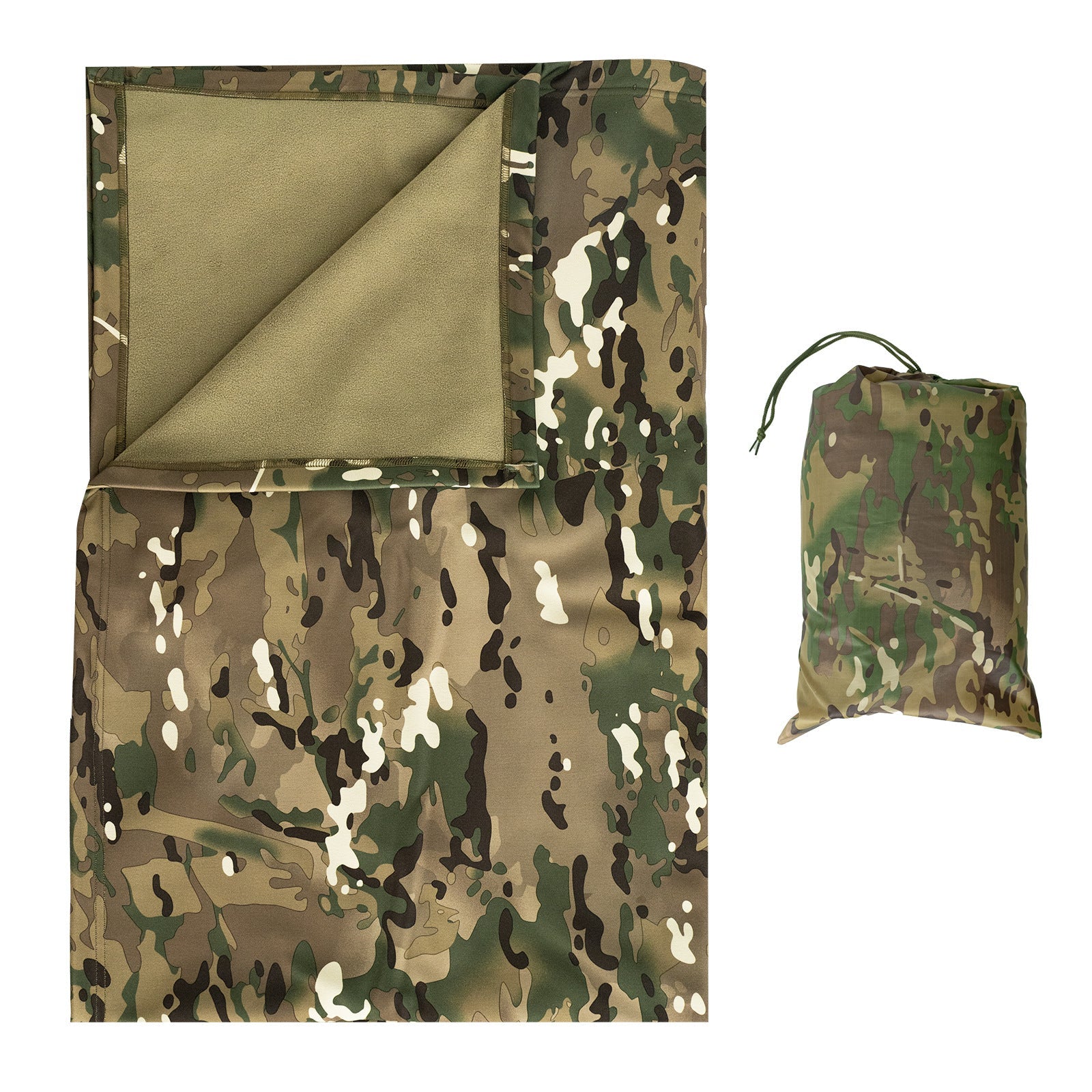 WildKing T11 Outdoor Camouflage Fleecedecke – Dicke, Wärmende Decke für Camping, Jagd & Outdoor
