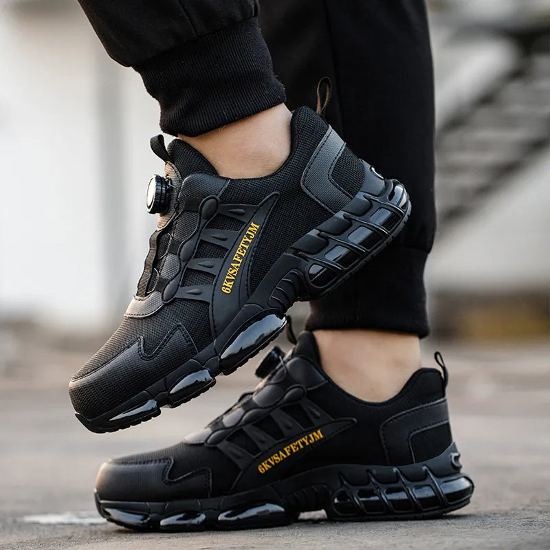 Wildking Herren Sicherheitsschuhe R045 – Sportliches Design mit Drehverschluss-System, Luftpolstersohle & Composite-Zehenkappe